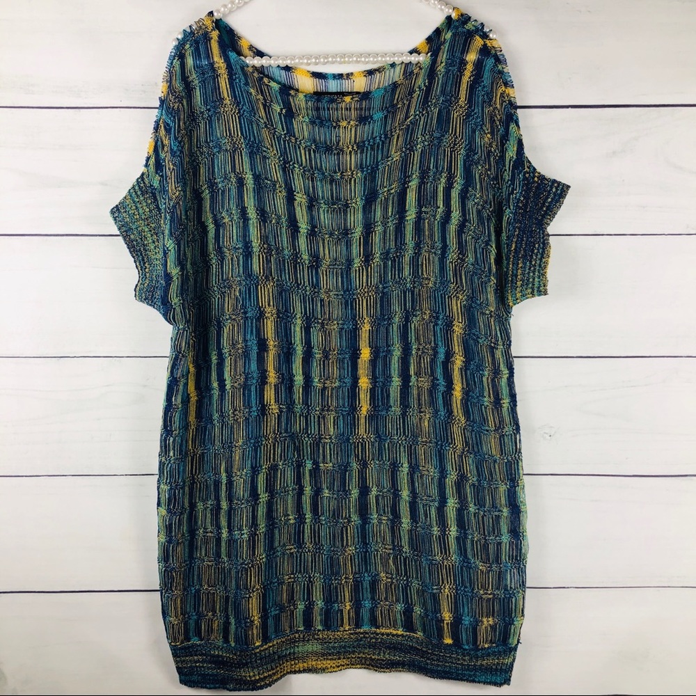 KERISMA | Knitted Blue Yellow Cover up